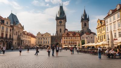Prague old town square